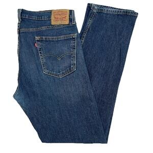 Levi's Men's 505 Regular Fit Straight Leg Jeans, medium wash, size W36 L34